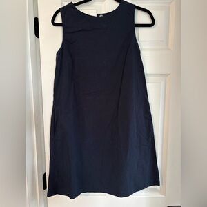 Seaside Navy Sleeveless Dress w/ Pockets